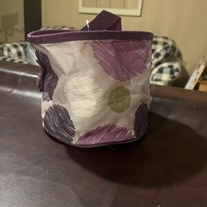 New Thirty One Oh Snap Bin Purple Sketchy Dot
